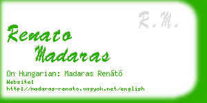 renato madaras business card